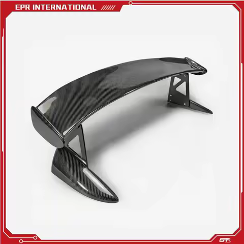 For Honda Civic 2006 4 Door FD2R Type-R Sedan Mugen Style Carbon Fiber Spoiler Glossy Finish Rear GT Wing Fibre Splitter Lip Set