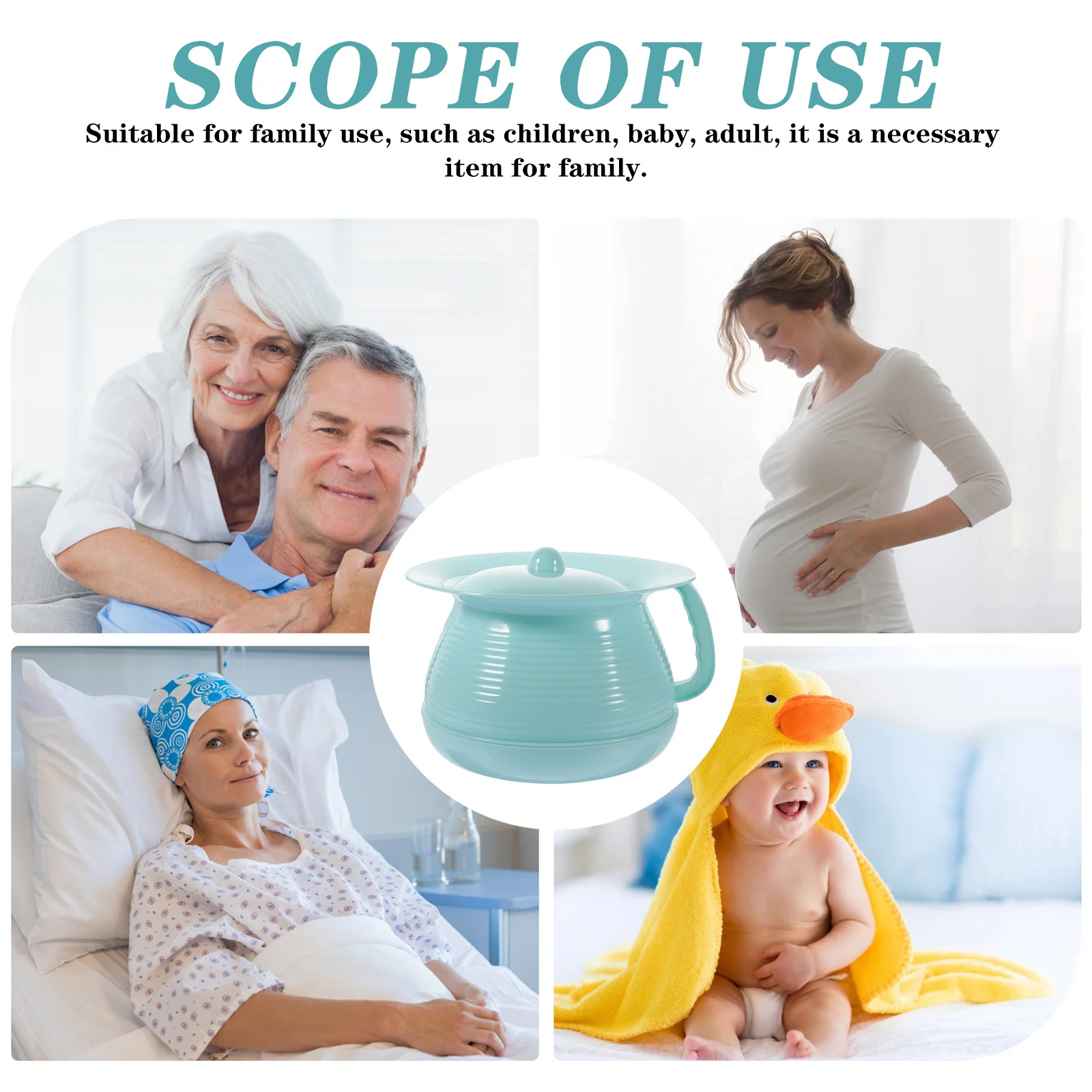 

Пластиковый портативный туалет-чаша с крышкой, усиленный, для детей, пожилых людей, инвалидов, для использования дома, в ванной, прикроватный, переносной