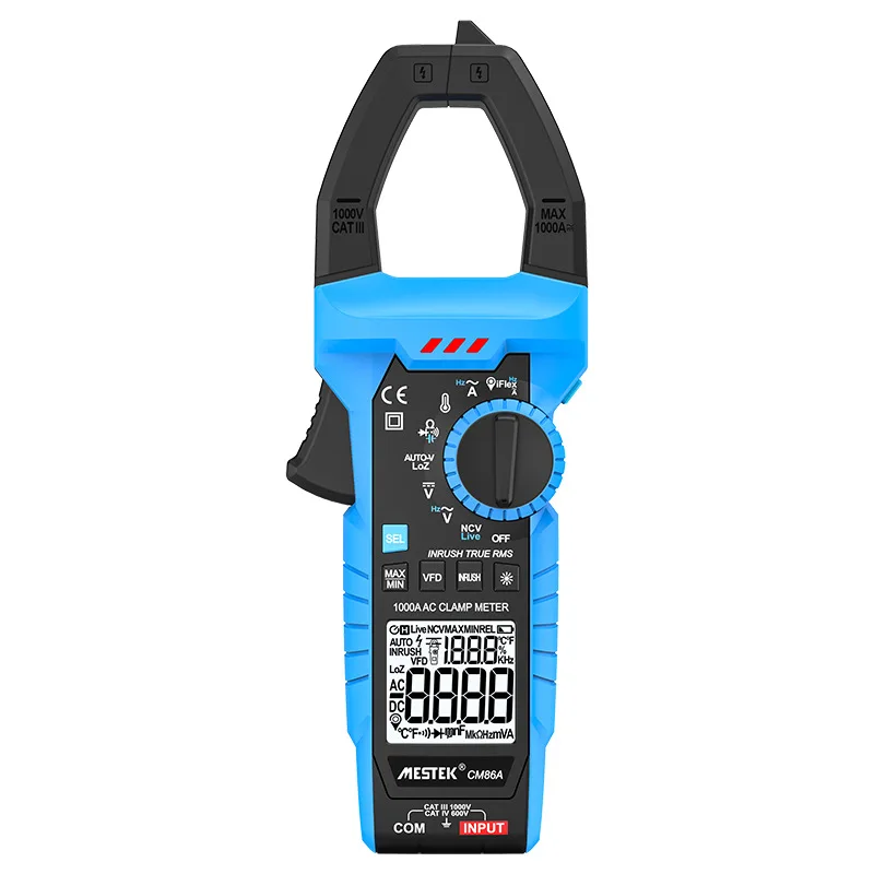 MESTEK CM86 True-RMS 1000A AC/DC Curent Clamp Meter Multimeter Pinza Amperimetrica Tester By iFlex Clamp AC Current Up To 3000A