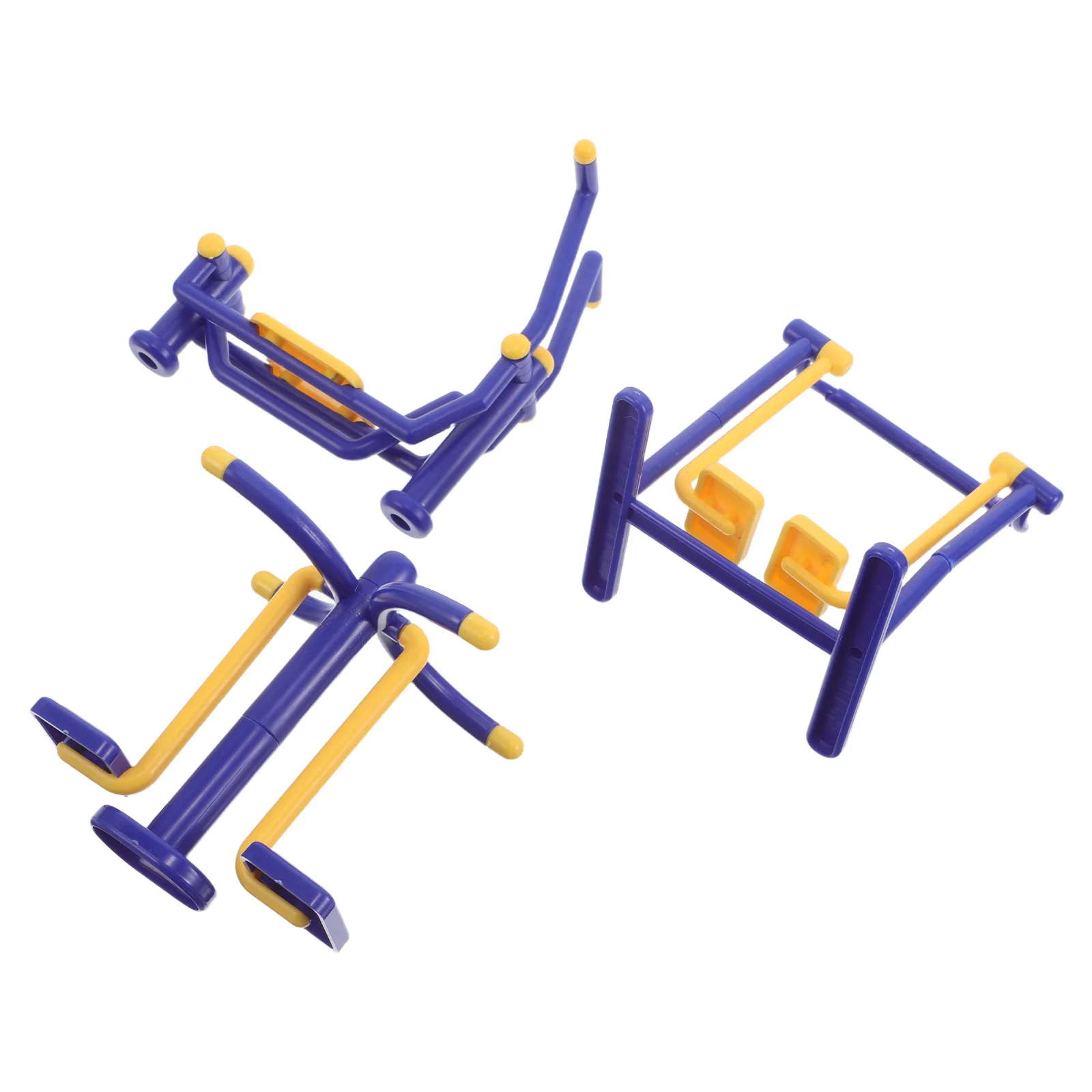 

3Pcs Miniature Dollhouse Outdoor Gym Set Equipment Parallel Bars Twisting Waist Simulation Playground
