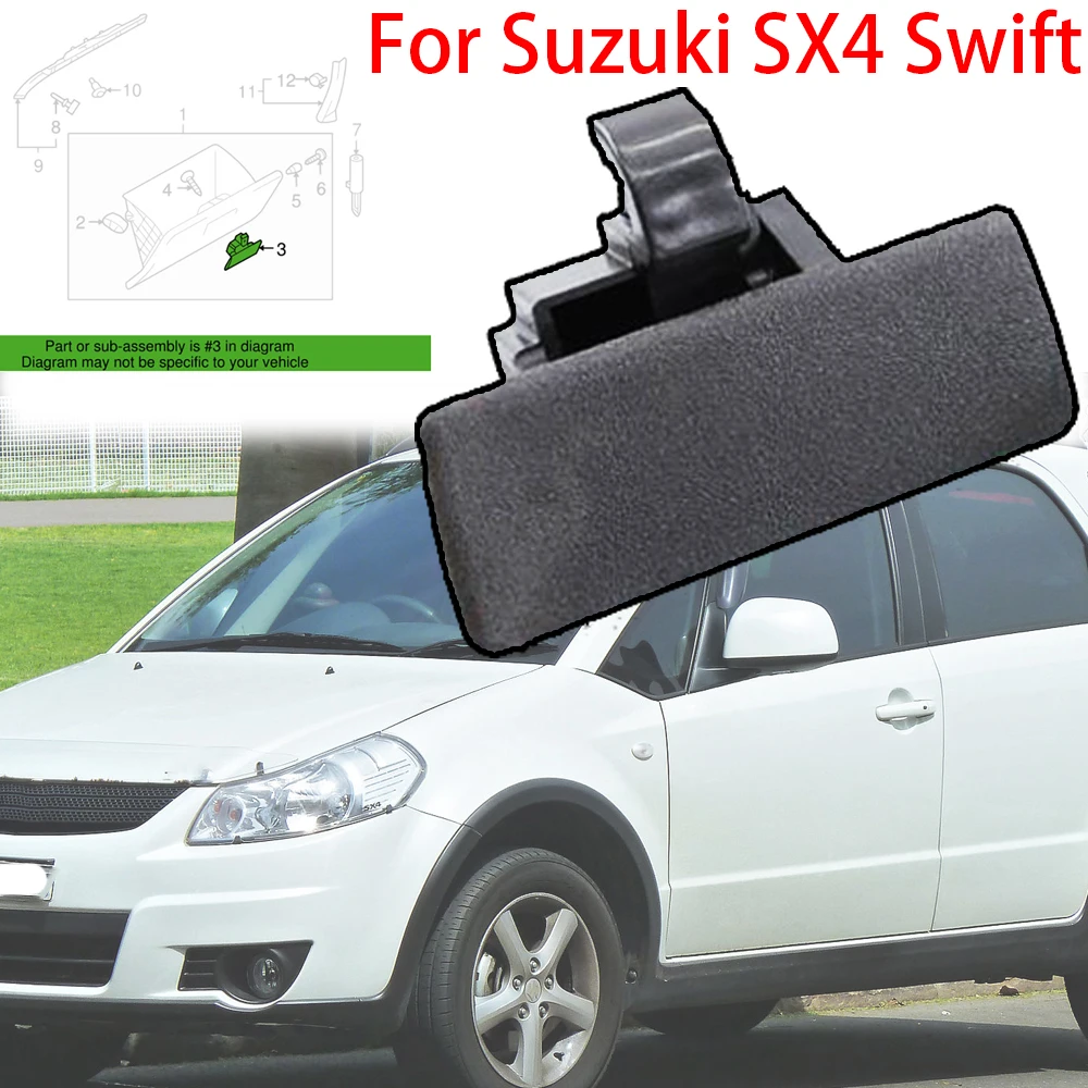 

For Suzuki SX4 Swift Glove Box Lid Cover Lock Handle Clip Assembly 2007-2013 Gray 7343063J02P4Z 7343063J02V6N Replacement Parts