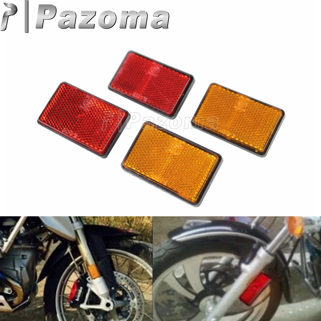 ECE/SAE prostokątny reflektor śrubowy znacznik boczny uniwersalny do motocykla ATV przyczepa samochód motocykl ostrzeżenie odblaskowa naklejka