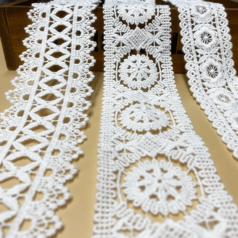 Small Cotton Thickened Water-soluble Embroidery Lace, DIY Wedding Dress, Home Sewing Accessories, RS4758, 10Yards/Lot