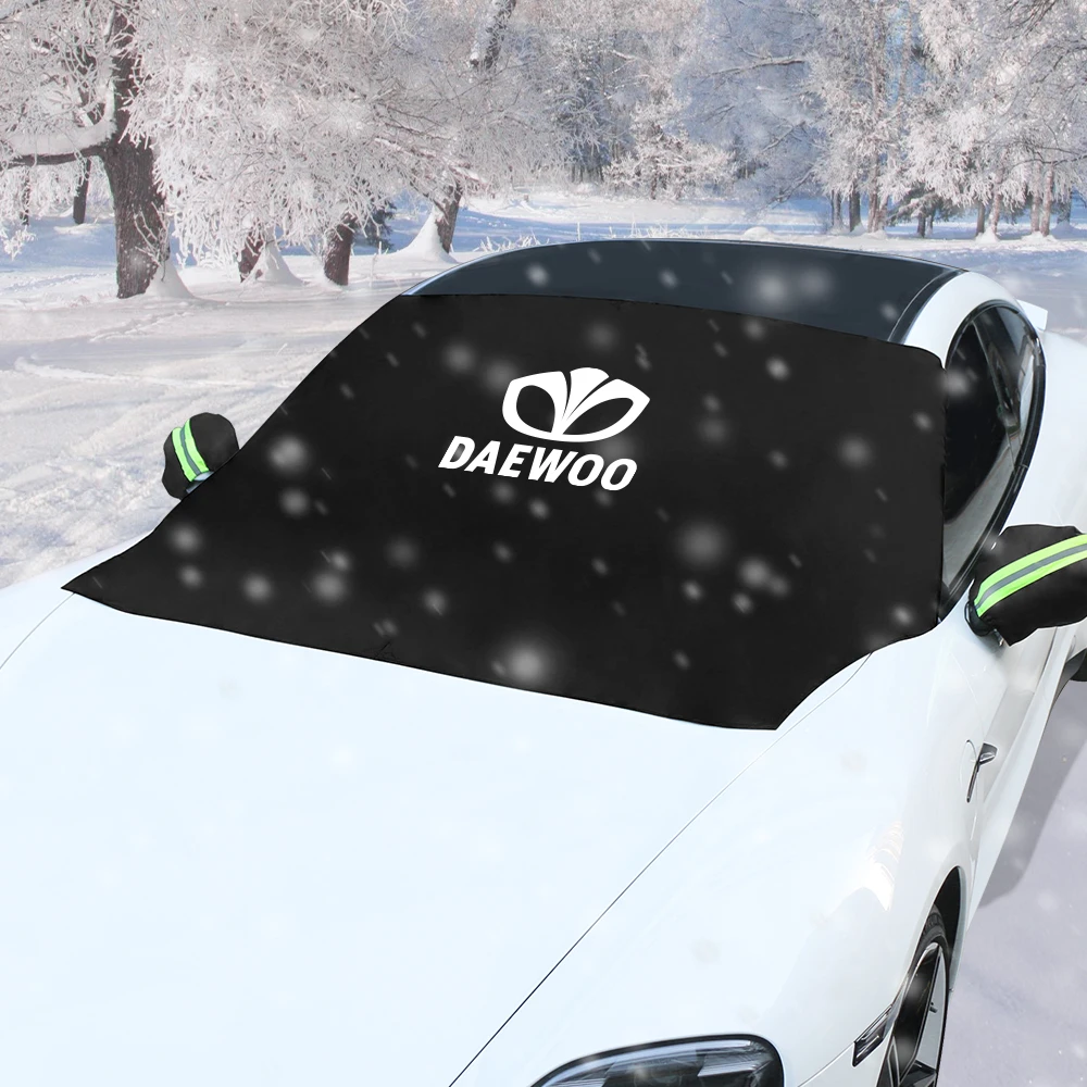 For Daewoo Matiz Nexia Lanos Kalos Car Front Windscreen Snow Ice Shield Cover Autos Windshield Sunshade Car Sun Protective Cover