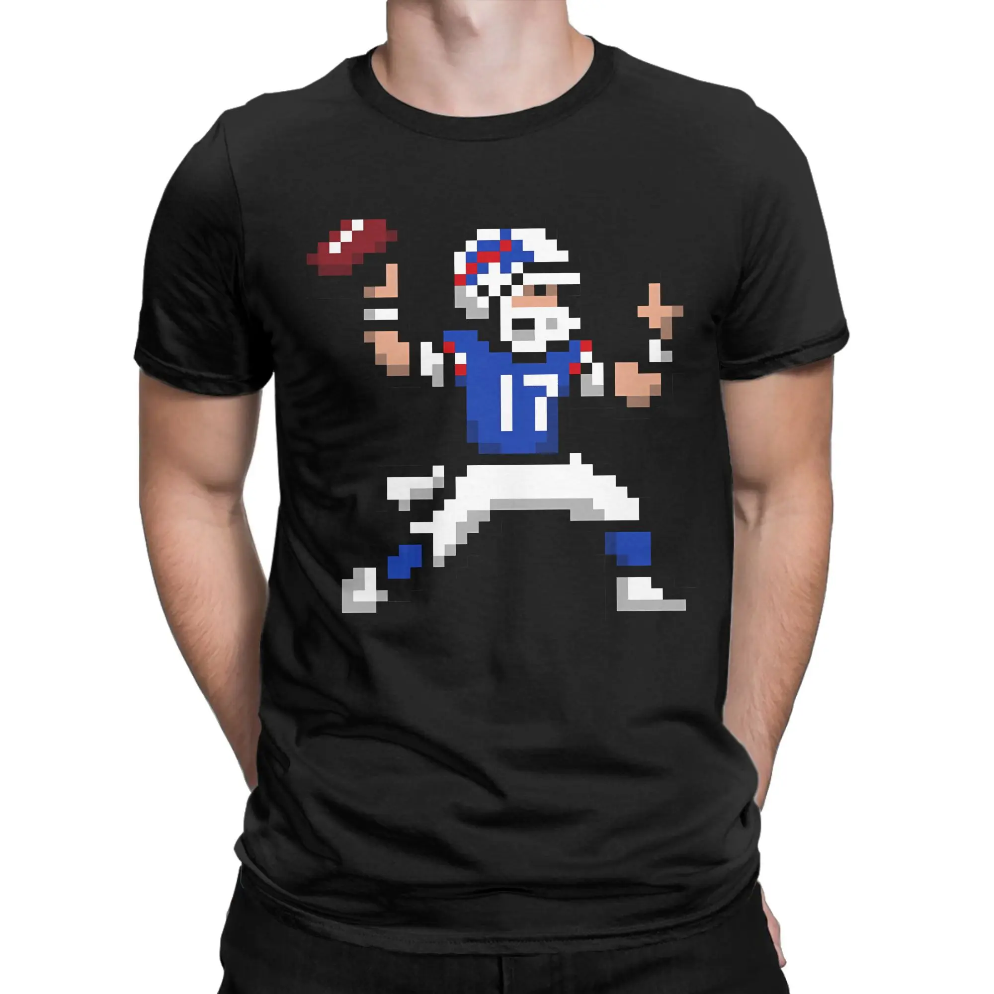 Josh Allen Cotton T-Shirt For Men Beach  Y2K Funny T Shirts O Neck Trendy Cool Tees Plus Size Print Tops