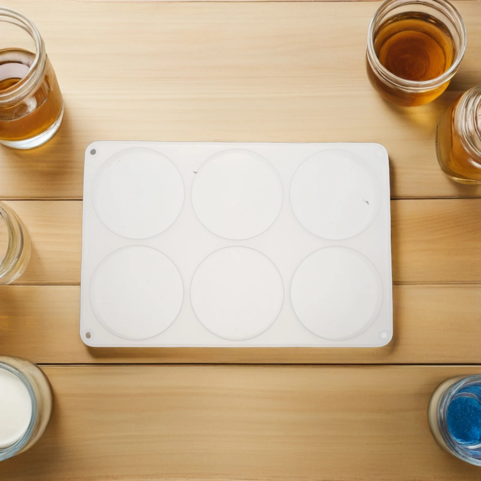 

6-Cavity Silicone Wax Seal Mold Heat Resistant Non Stick Reusable DIY Stamp for Wedding Invitations Vintage Letter Sealing Craft