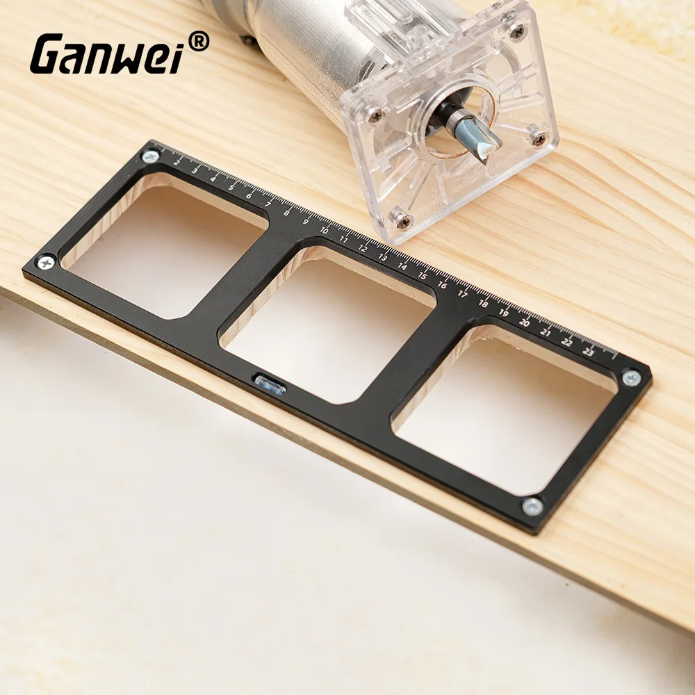 

Шаблон розетки переключателя для формы с открытыми отверстиями, инструмент для сверления из алюминиевого сплава, не требующий навыков, компактный дизайн для электрической проводки