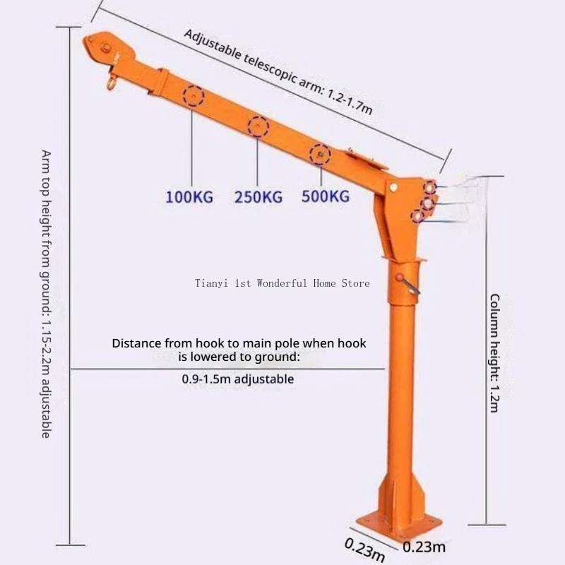 Warehousing Industrial Lifting Cranes Business Handling Heavy Duty Lifting Cranes Portable Metal Hoisting Grúa MH40QZJ view 6