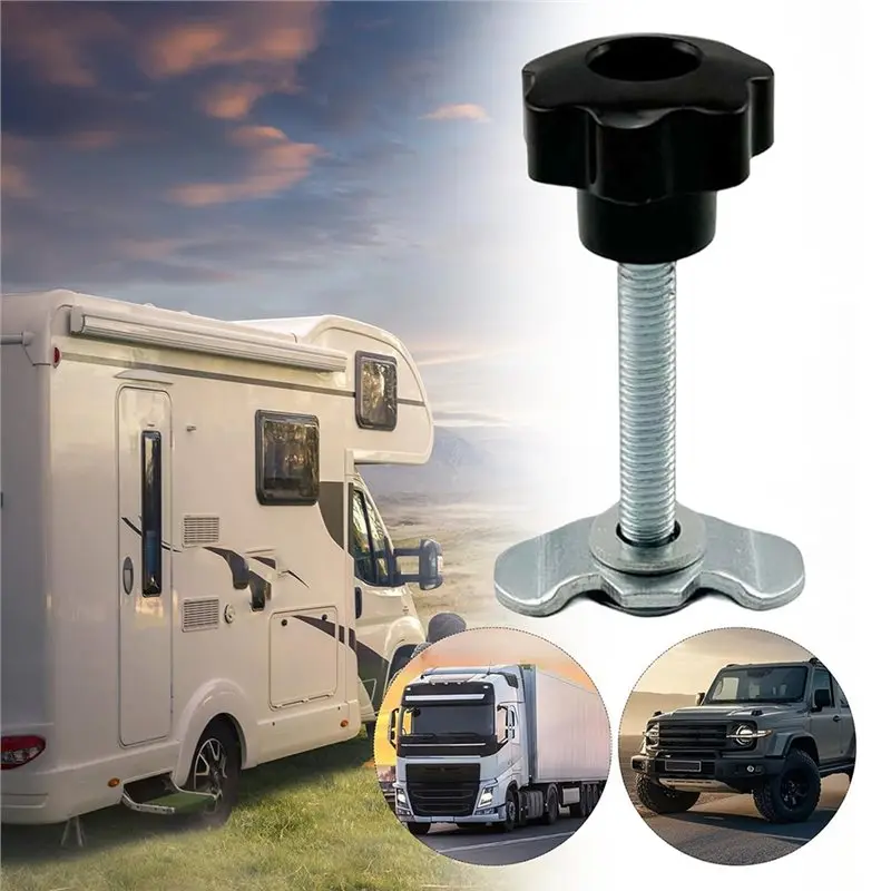 VOFUN-Accessori per binario in alluminio Filettatura M8 Chiodo RV Camper Fissaggi modificati M8x60mm Dado prugna Accessori per binario a L per carichi pesanti