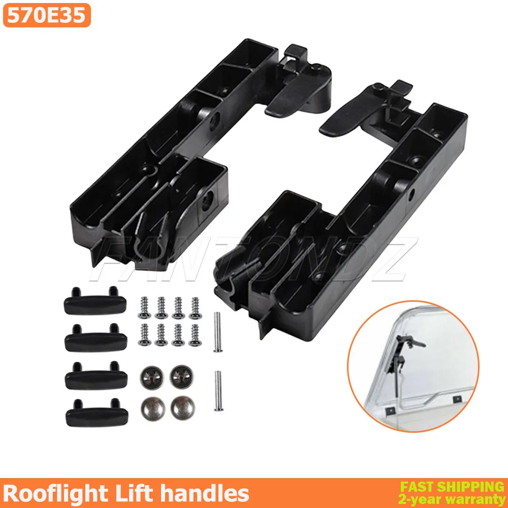 

1 Pair Rooflight Lift Handles Kits For Dometic Heki Caravan Motorhome 570E35 Easy Installation Car Accessories