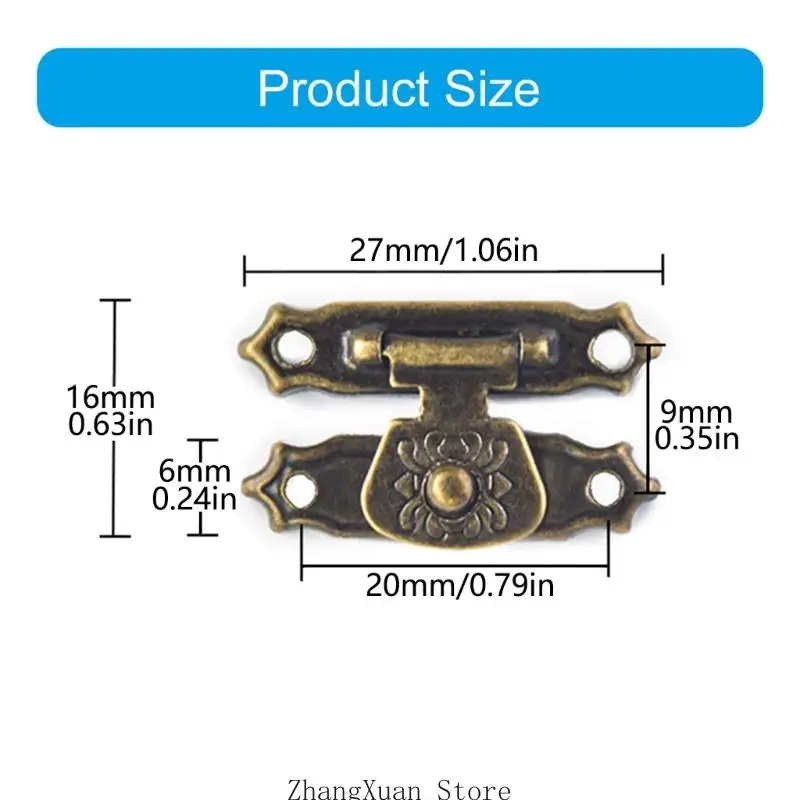 10 Stück Metall-Schraubverschluss für die Reparatur von Holzschmuck-Aufbewahrungsboxen, 3 x – Detail 6