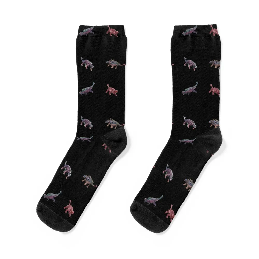 Ankylosaurus Dinosaur Pattern Socks