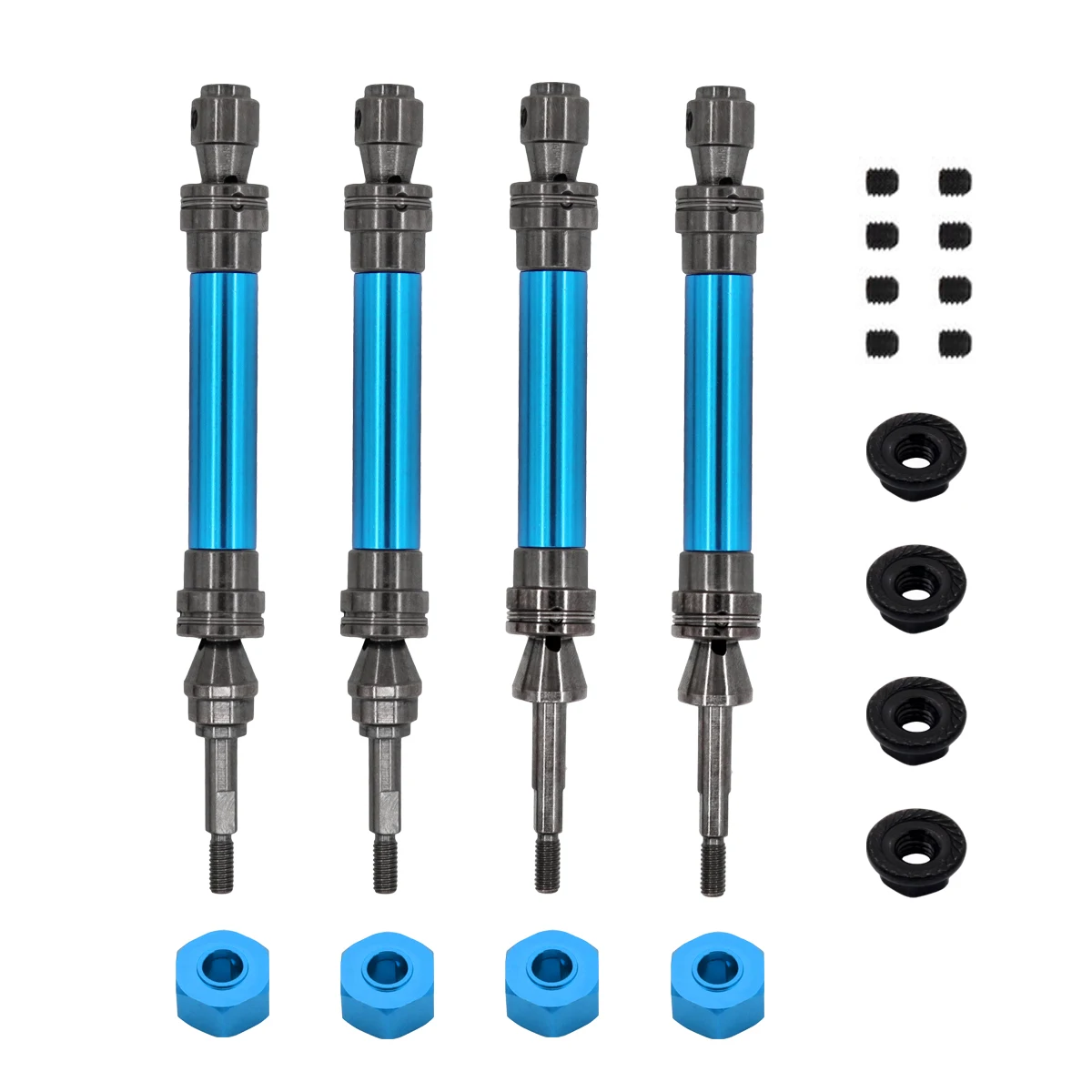 1 Set RC Car Metal CVD Front and Rear Drive Shafts for 1/10 Traxxas Slash Rustler Stampede Hoss VXL 4X4 Upgrade Parts