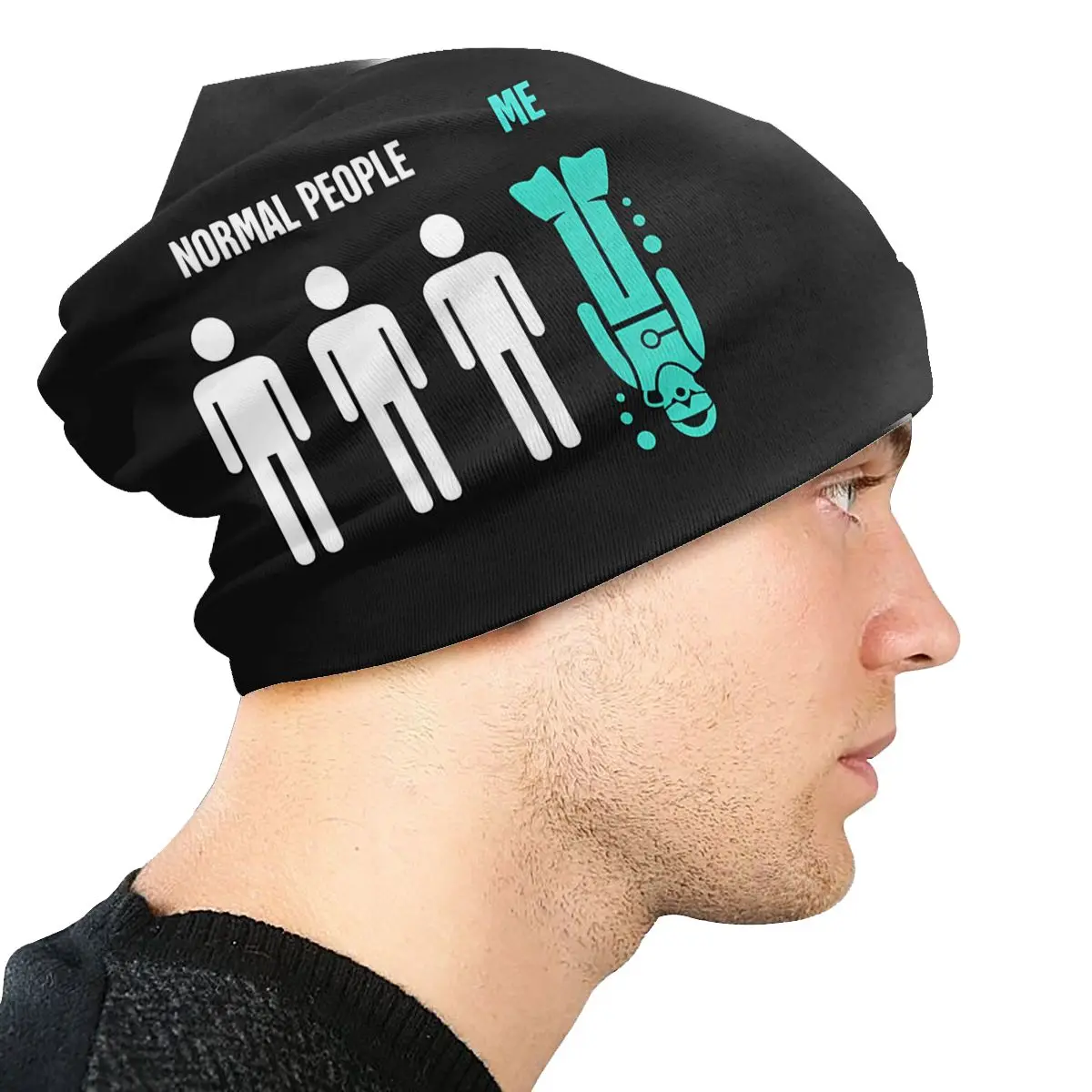 Gorros de buceo para hombres y mujeres, Skullies delgados, gorros de buceo para personas normales, gorro divertido deportivo