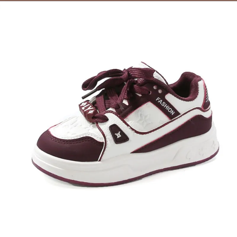 

2025 Autumn New Children's Black Red Sports Shoes Boys' Lightweight Running Shoes Girls' Fashionable Casual Board Shoes 26-37