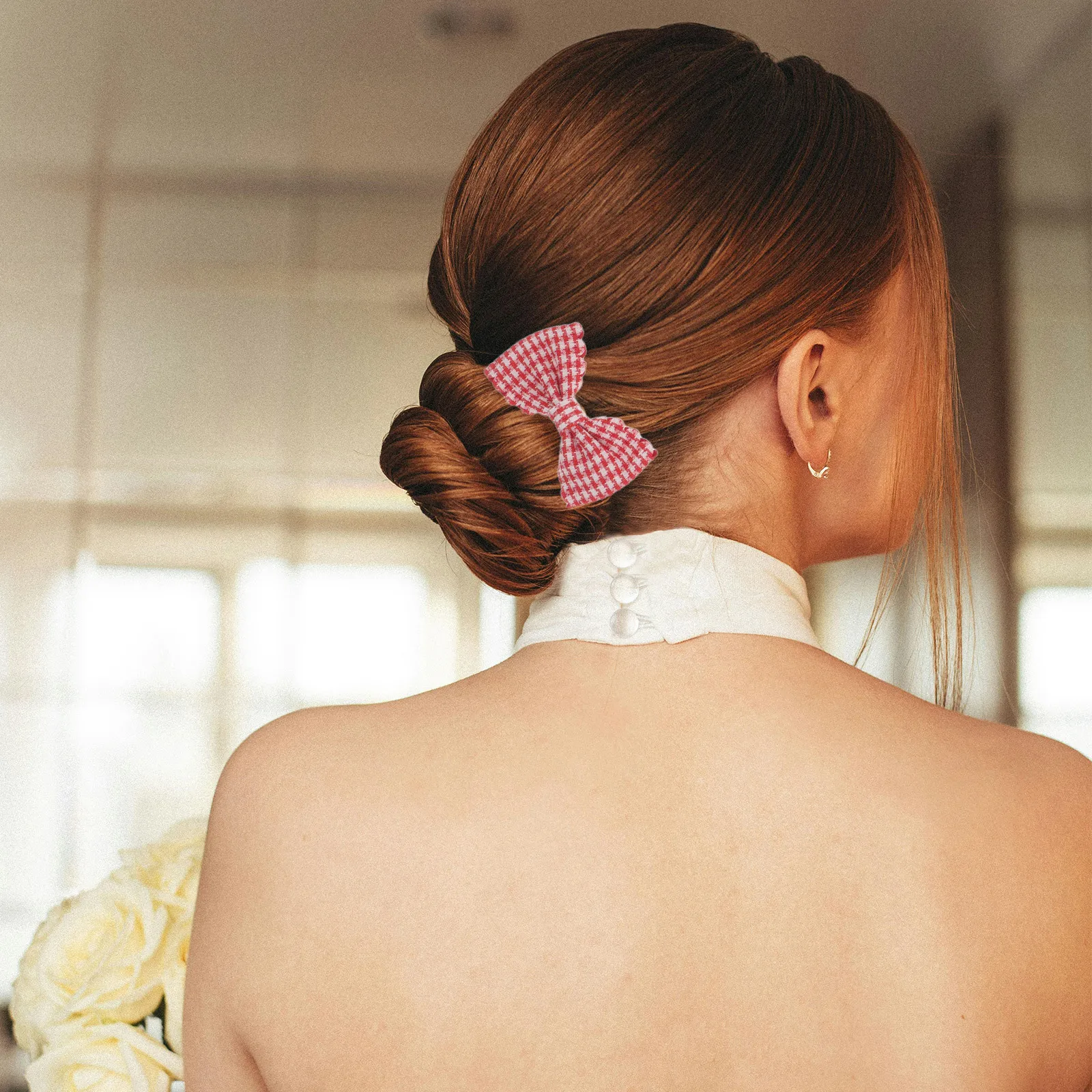 

20Pcs Kids Hair Clips Plaid Lace Decorative Barrettes Adorable Designs for Little Girls Everyday Wear Special Occasions