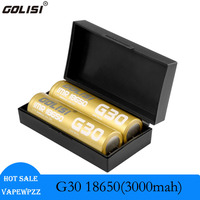 Original GOLISI G30 18650 Rechargeable Lithium Battery 3000mah 3.7V High Drain Big Capacity Cell For Flashlight Toys IMR 18650