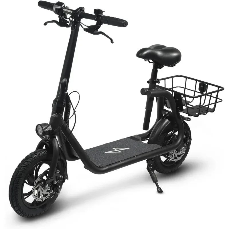 home.HOME.Phantomgogo Commuter R1 - Electric Scooter for Adults - Foldable Scooter with Seat & Carry Basket - 450W