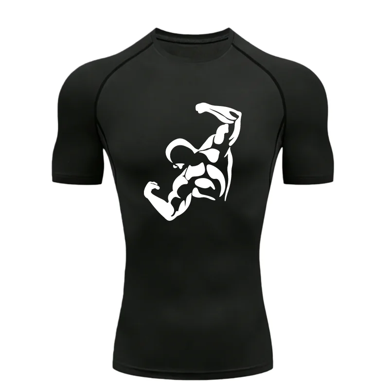 

Мужская спортивная футболка с рисунком льва, 2026, компрессионная футболка для тренировок, фитнеса, бега, спортивные футболки для тренировок в тренажерном зале