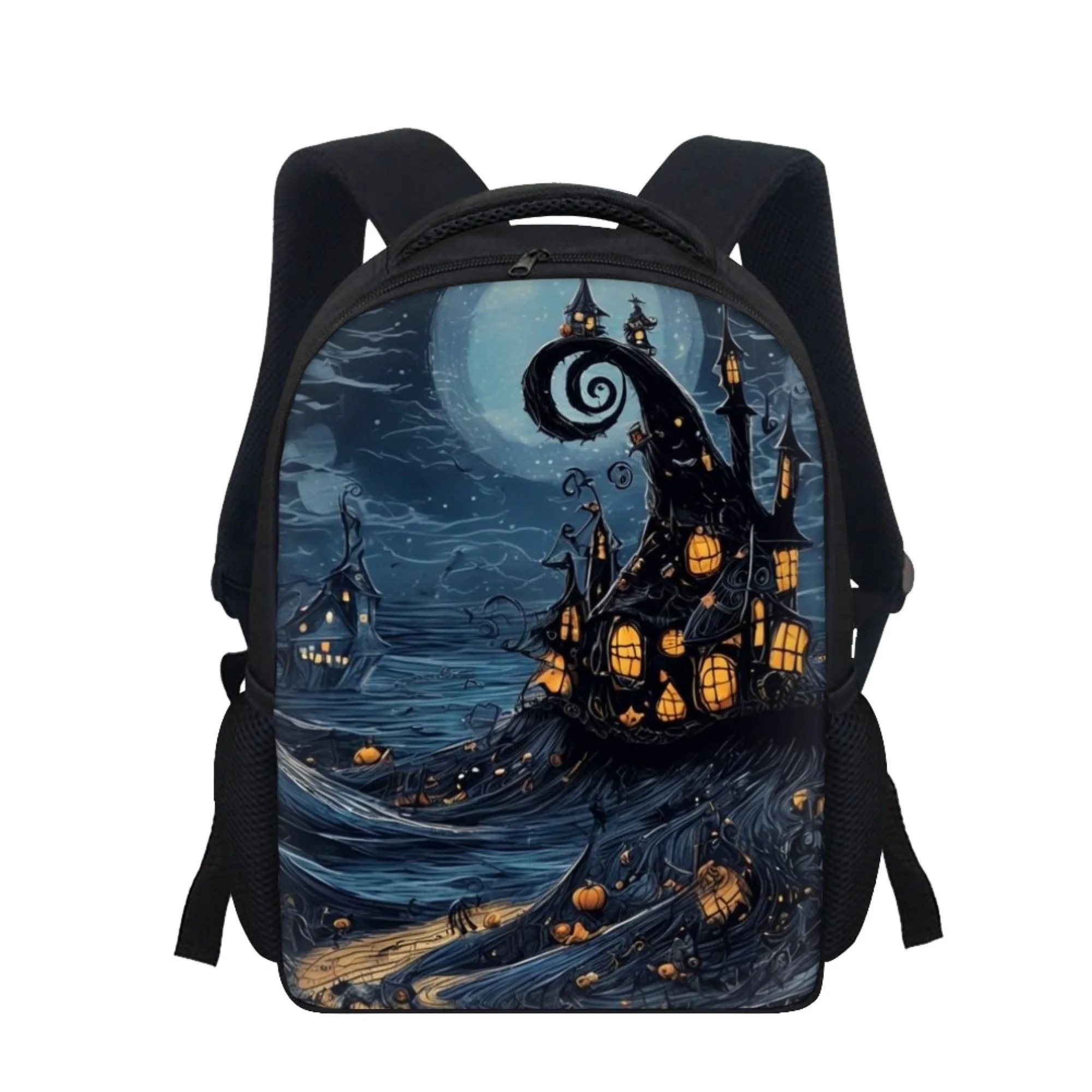 Custom Peuter Rugzak Halloween Print 3d Bedrukte Pompoen Schooltas Custom Grappige Rugzak Voor Terug Naar Schoolseizoen