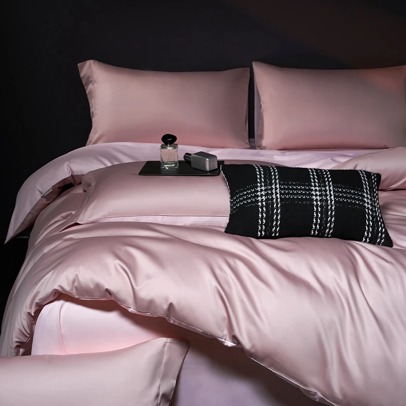 

2025 5A Antibacterial 100% Pure Cotton Bed Linen, Simple Design, High Thread Count, King Size