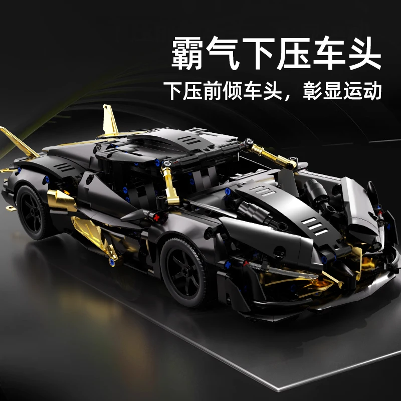 1000+ Elementów Techniczny Czarny Apollo Racing Model Samochodu Klocki Konstrukcyjne Kreatywny Dorosły Supercar Puzzle Zabawka Prezent Urodzinowy dla Dorosłych