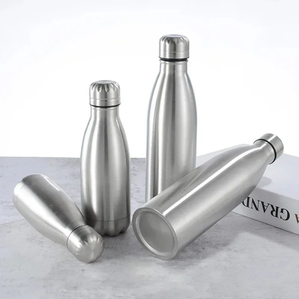 500/1000ml Stainless Steel Water Bottle Portable BPA Free Sports Drinking Bottle Gym Cycling Cup Kids School Outdoor Gift