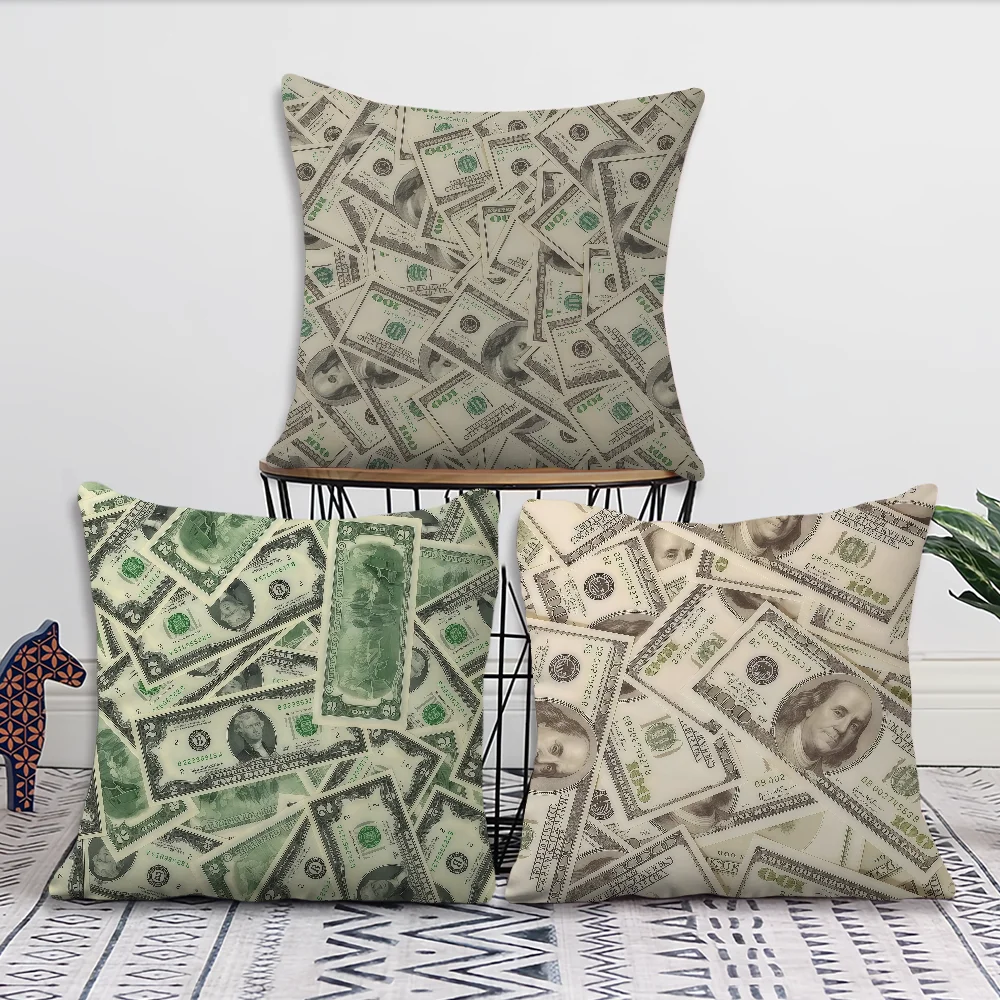 Funny D-Dollar Cushion Cover For Pillow Printing Sofa Decoration Home Car Room Coffee Shop Office Nordic Simplicity