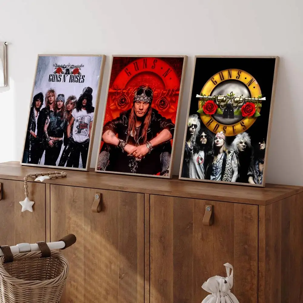Cool Band G-Guns N Roses Anime Posters Sticky Whitepaper Sticker DIY Room Bar Cafe Kawaii Room Decor view 2