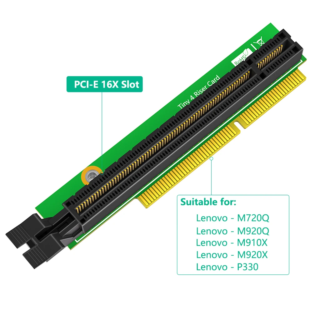PCI-E 16X Grafikkartenadapter für Tiny4 Tiny5 Tiny6 Serie für ThinkCentre M720Q M910Q M910X für P340 M90Q P1000 Riser-Karte – Detail 4