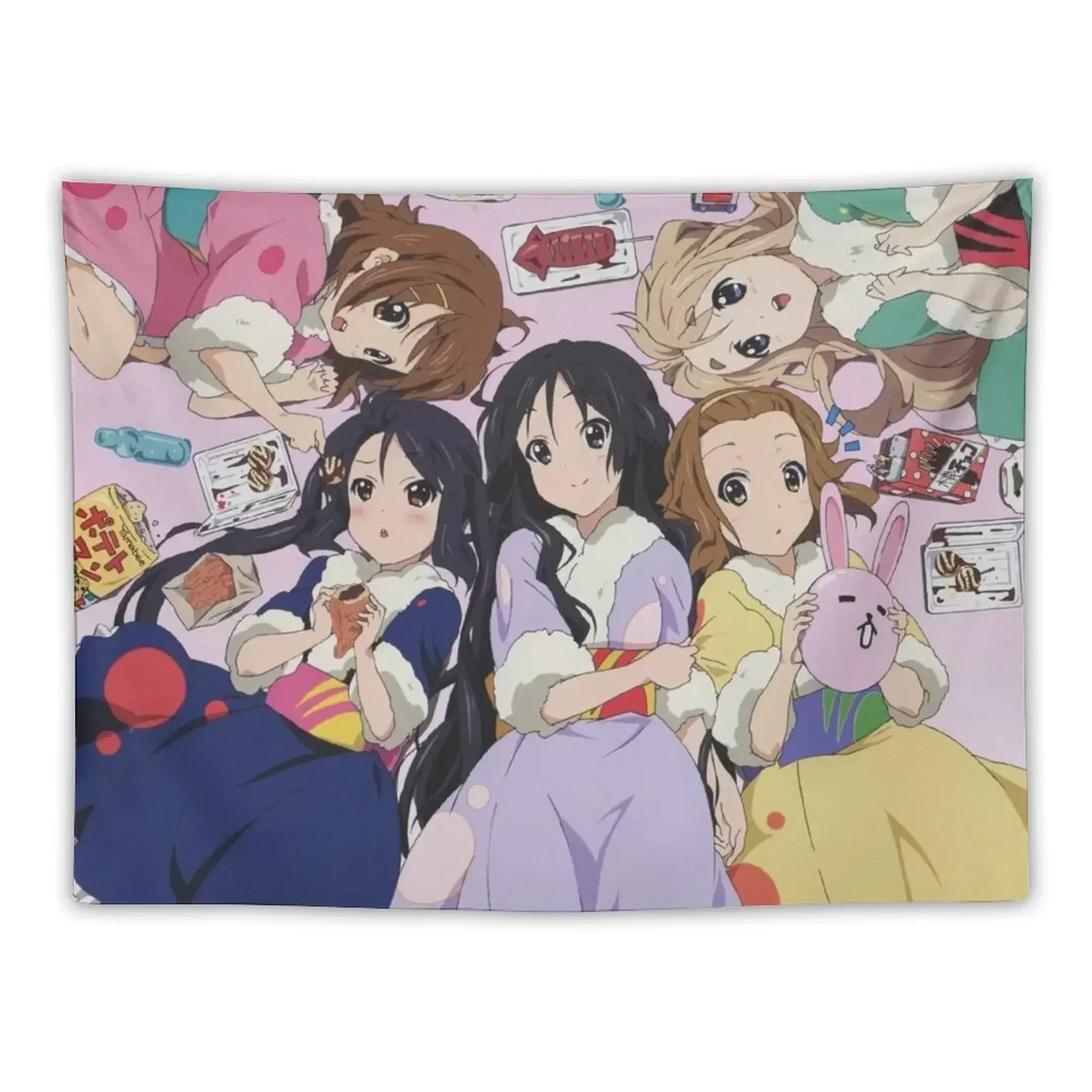 

K-On! - Group - Kimono Tapestry Wall Art Bedrooms Decorations House Decoration Bedroom Decor Aesthetic Tapestry