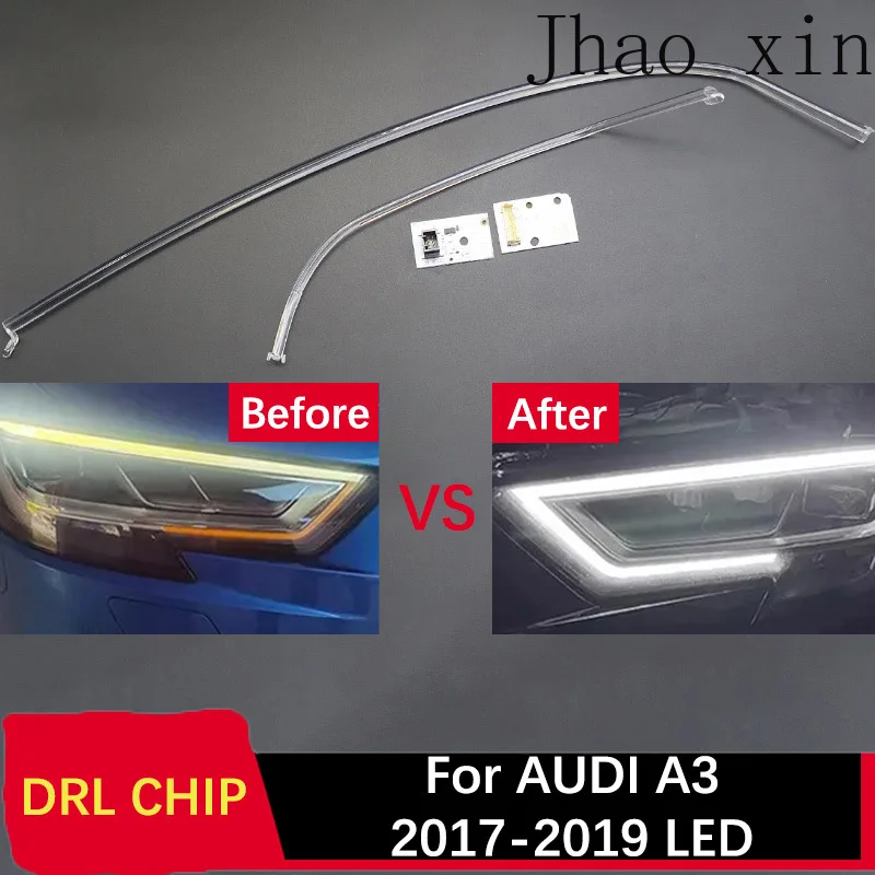 

Для Audi A3 2017-2019: Светодиодный модуль-балласт с белым светом, трубка-лампа, чип для фар, световодная лента, плата Angel Eye для ДХО