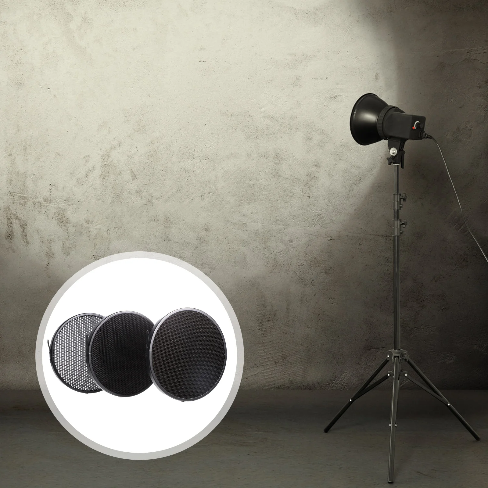 

1Set Photography Honeycomb Grid Aluminum Alloy Durable Reflector Honeycomb Lamp Shade for Studio Flash Light Control Lighting