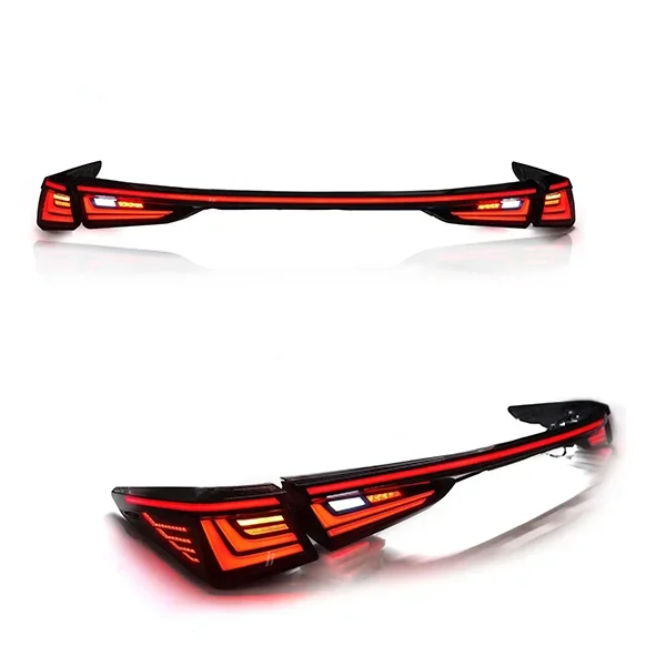 HOSI LED Car Lamps for ES 2018-2023 Full-Width LED Light Bar & Taillights with Running Lights 12V 6500K