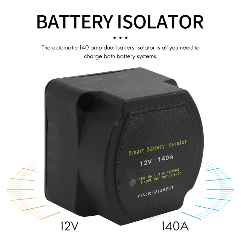 

Реле AEE5-12V 140A с защитой от перенапряжения, автоматический изолятор аккумулятора, реле для зарядки, автомобильные аксессуары, реле для автомобильного аккумулятора