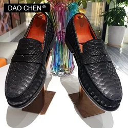 LUXURY MEN LOAFERS SHOES BLACK SLIP ON CASUAL DRESS MAN SHOE WEDDING OFFICE BANQUET SUEDE LEATHER LOAFERS SHOES FOR MEN