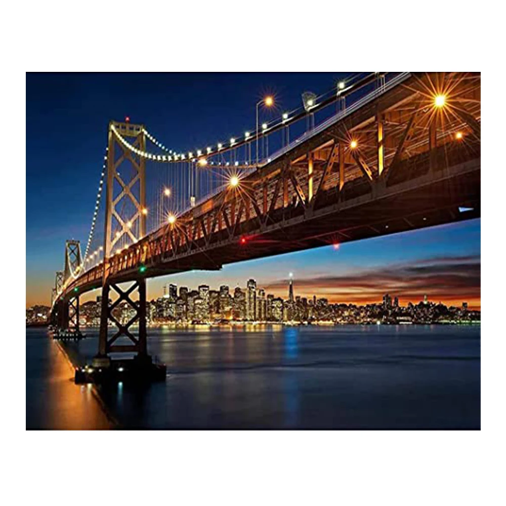 

YI BRIGH 2023 Hot Sale 5D Dynamic Diamond Painting London Bridge Full Square/Round Diamond DIY Handmade Wall Decorative Gift