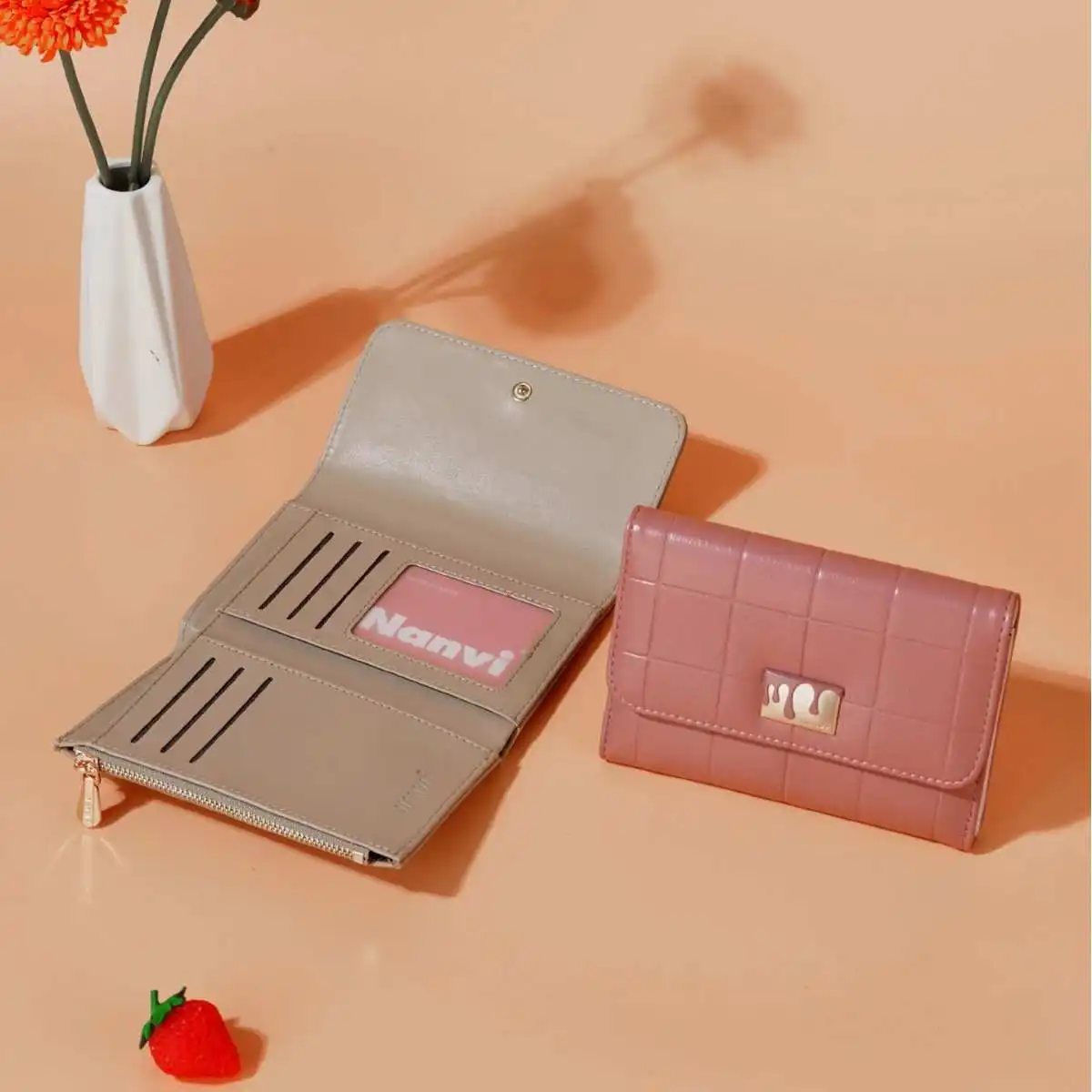 Nuovo 2024 Portafoglio da donna ort Portamonete semplice e versatile Design transfrontaliero stuoia Sle Faionable Cact Size