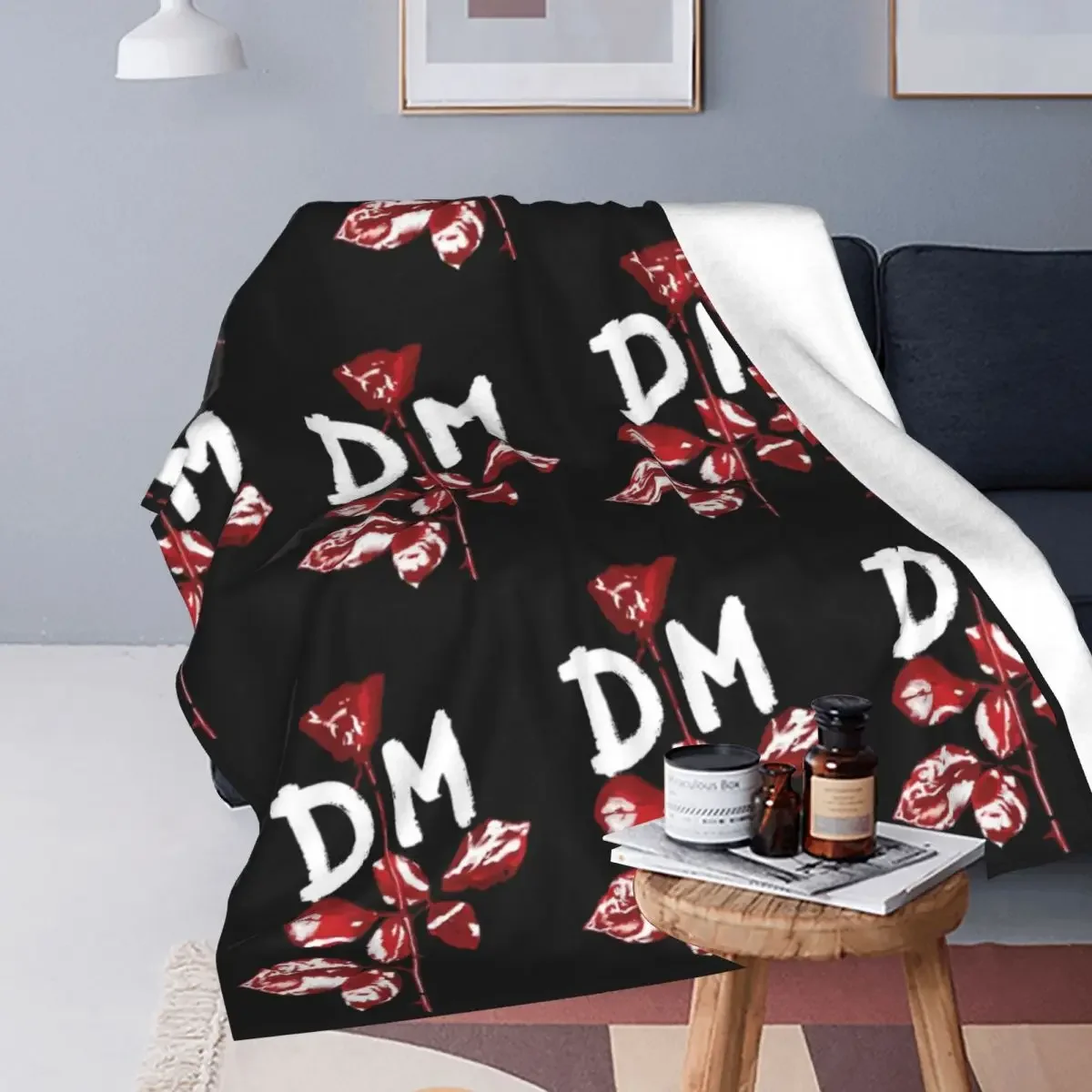 Depeches Rose Mode DM Blanket Fleece Decoration Depeches Mode Portable Ultra-Soft Throw Blanket for Sofa Car Quilt