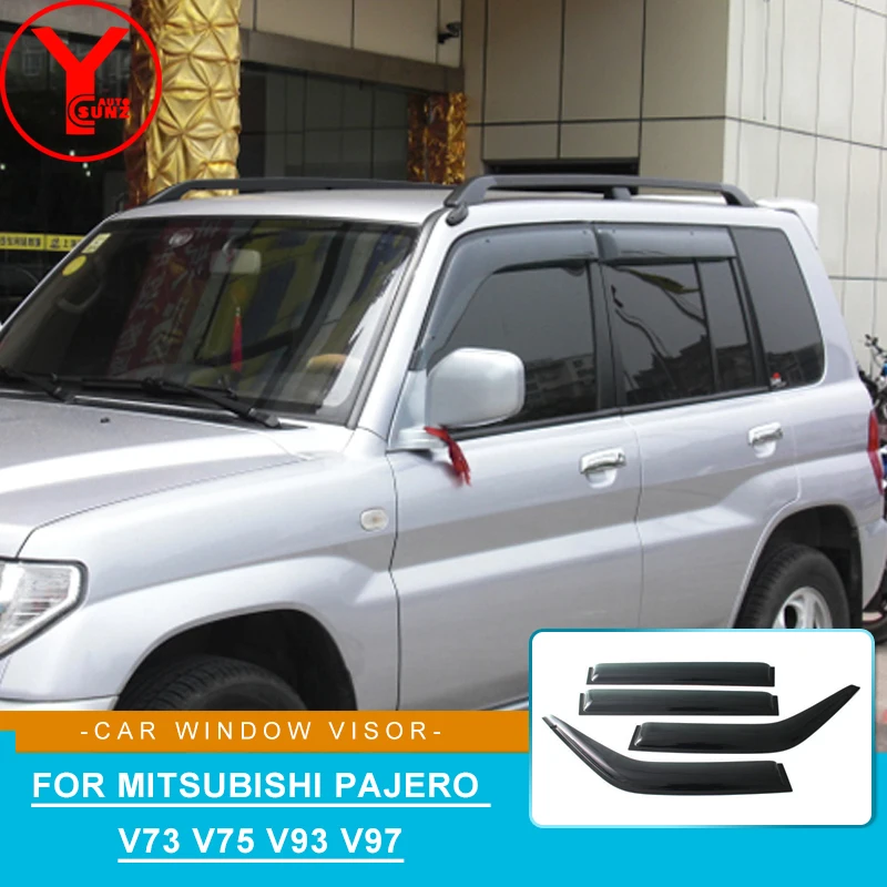 

Side Window Deflectors Sun Protection Wind Sunshade Awnings Shelters For Mitsubishi Montero Pajero V73 V75 V93 V97 YCSUNZ