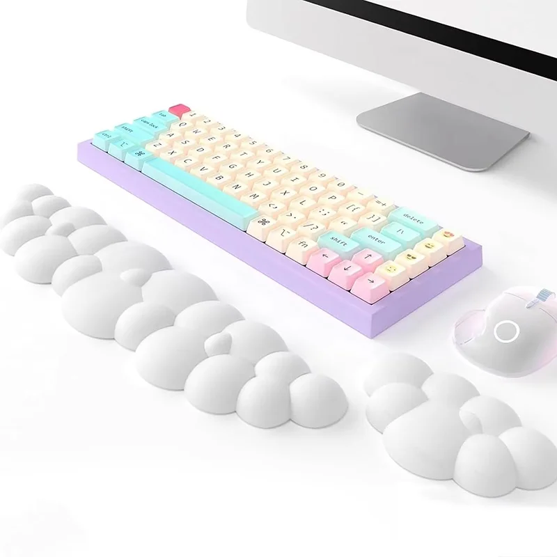 Keyboard Wrist Pad Cloud Hand Rest Comfortable Silicone Desktop Mouse Pad Non-Slip Wrist Rest Keyboard Hand Rest For Office Home