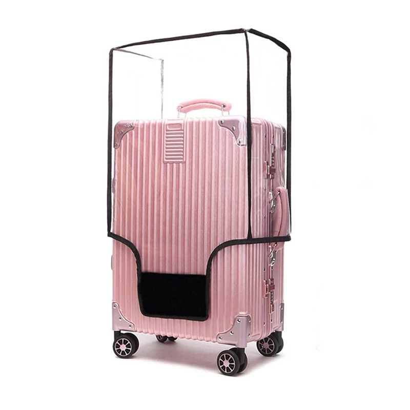 Transparent PVC Luggage Cover Waterproof Wear-resistant Thickened Trolley Suitcase Protector Cover Dustproof Suitcase Accessory