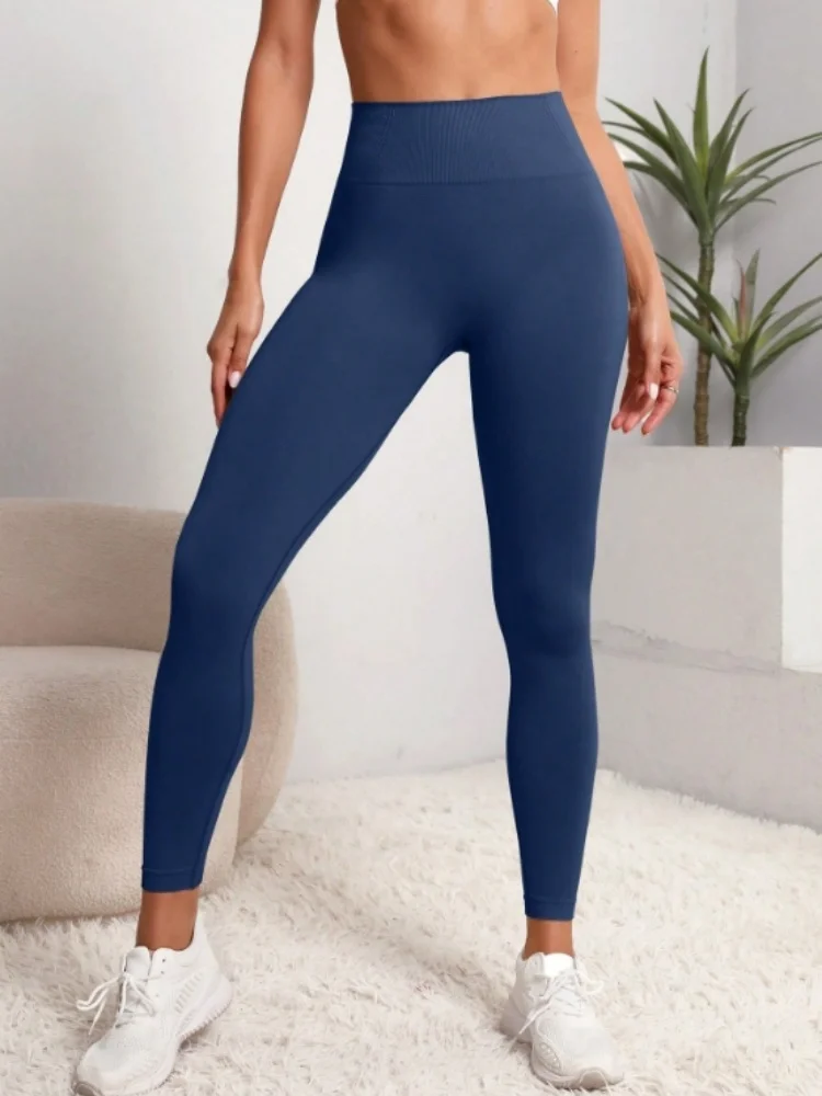 Frauen Gym Nahtlose Leggings Yoga Sport Hose Dehnbare Hohe Taille Fitness Sport Activewear Hosen – Detail 16
