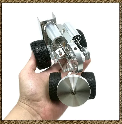 physics experiment Educational toy Stirling engine car mode steam car micro generator mini engine diy steering trolley