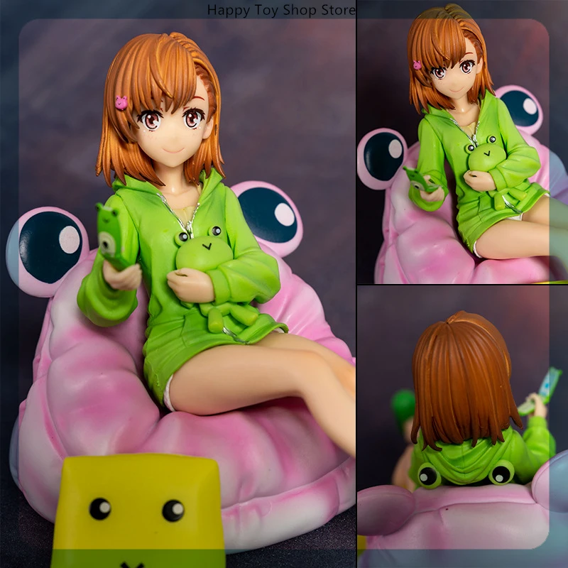 

14cm Toaru Majutsu No Index Misaka Mikoto In Pajamas Anime Girl Figure Model Statue Collection Desktop Decoration Ornament Toys