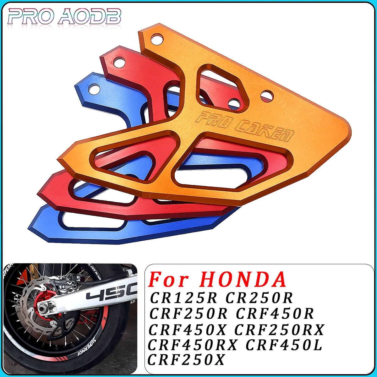 

Motorcycle Rear Brake Caliper Brake Disc Guard Protector Cover For HONDA CR125R CR250R CRF250R CRF450R CRF250X KAYO T4 T6 BSE
