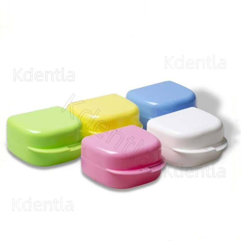 30pcs Plastic Tray Box Dental Orthodontic Retainer Box Case Plastic Teeth Container Denture Box False Teeth Protective Case