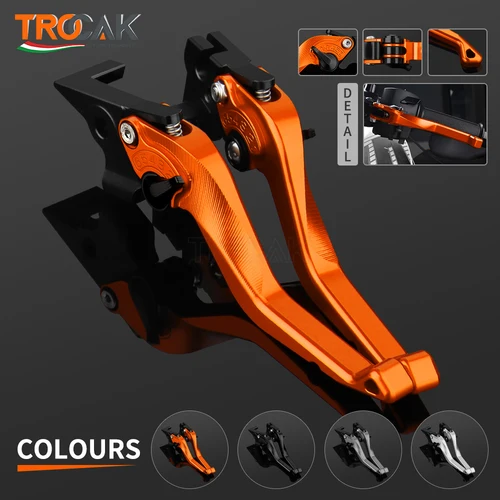 Nueva palanca de embrague de freno corta para KTM 125Duke 200Duke 250Duke 390Duke RC125 RC200 RC390 palancas de embrague de freno ajustables para motocicleta