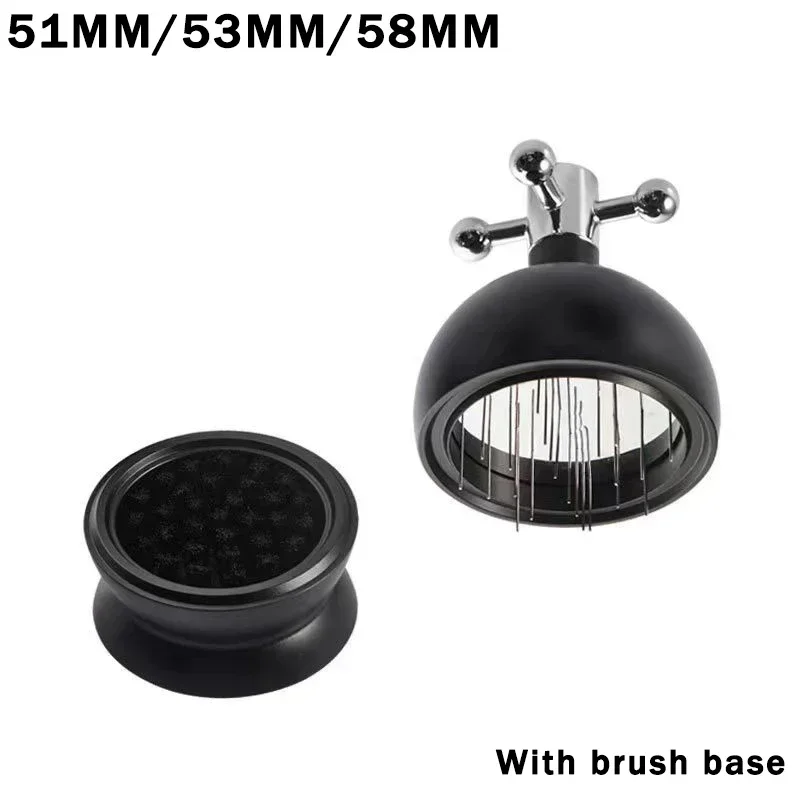 

51/53/58 мм игла для тампера для кофе, универсальная мешалка для кофейного порошка из нержавеющей стали с основанием, игла для перемешивания эспрессо, инструмент для бариста