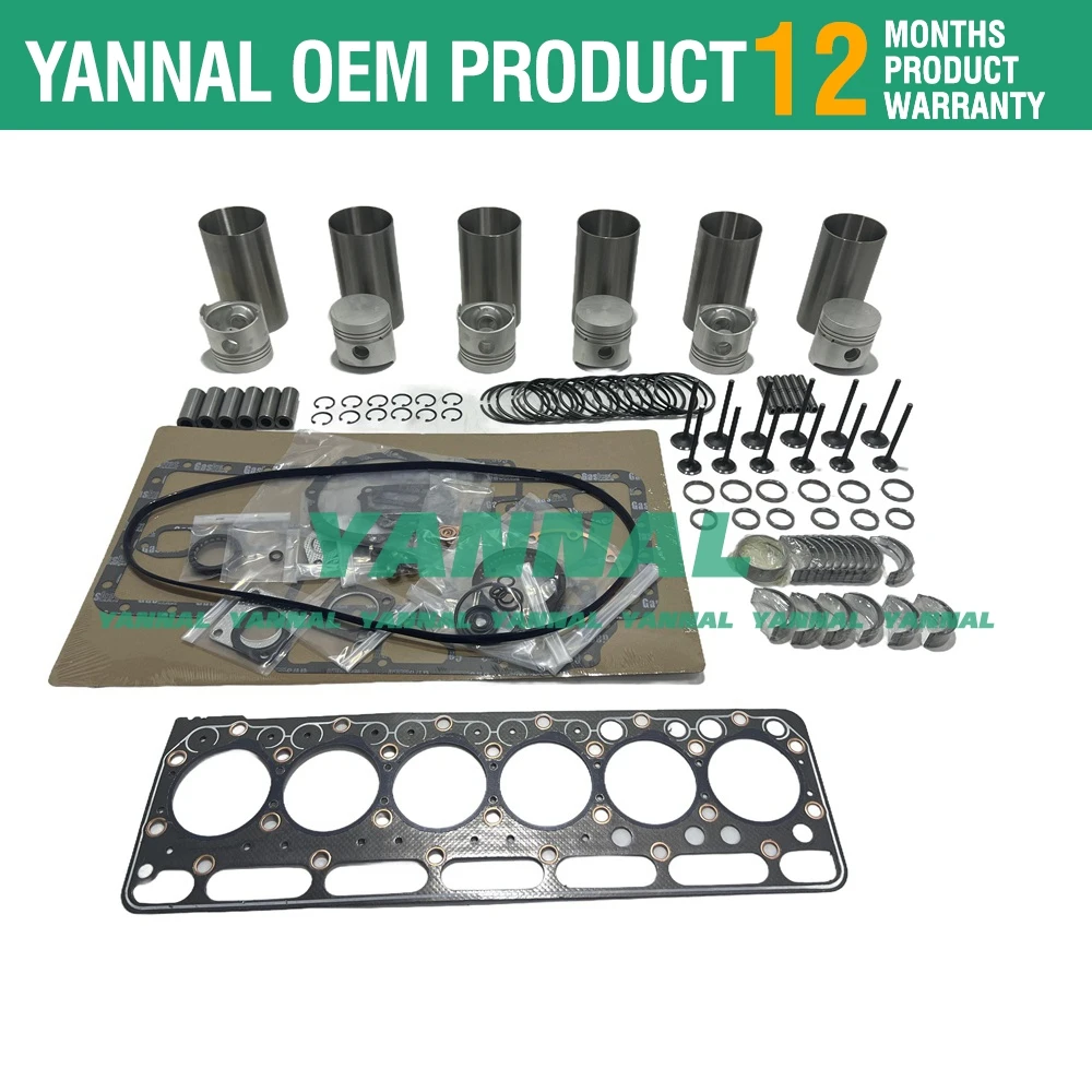 Overhaul Rebuild Kit For Kubota Engine S2802 S2802-DI Tractor M5030DT M4950DT